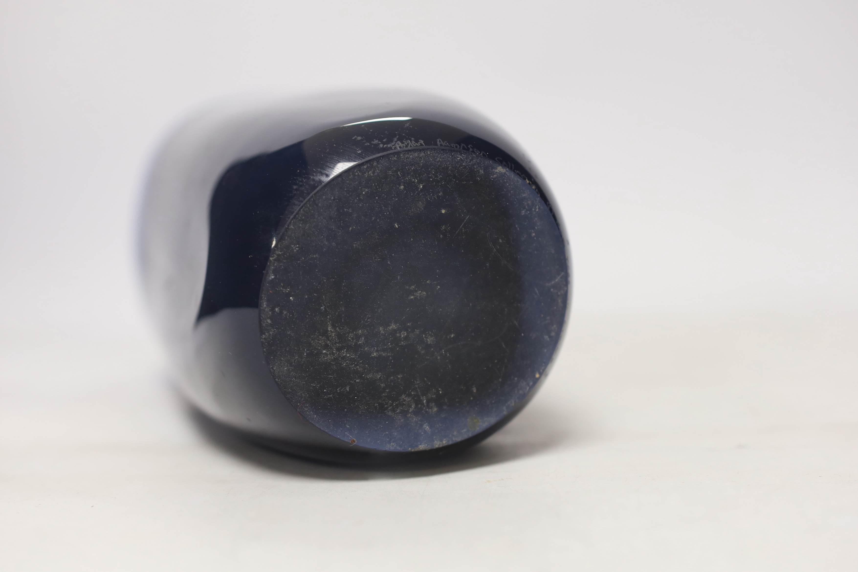 A large studio glass vase, signed Adam Aaronson, 27cm high